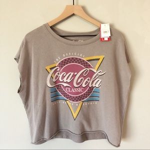 Coca Cola | NWT Gray Graphic Tee Cropped